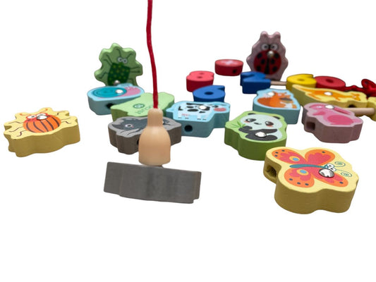 Juego de pesca con imán y enhebrar