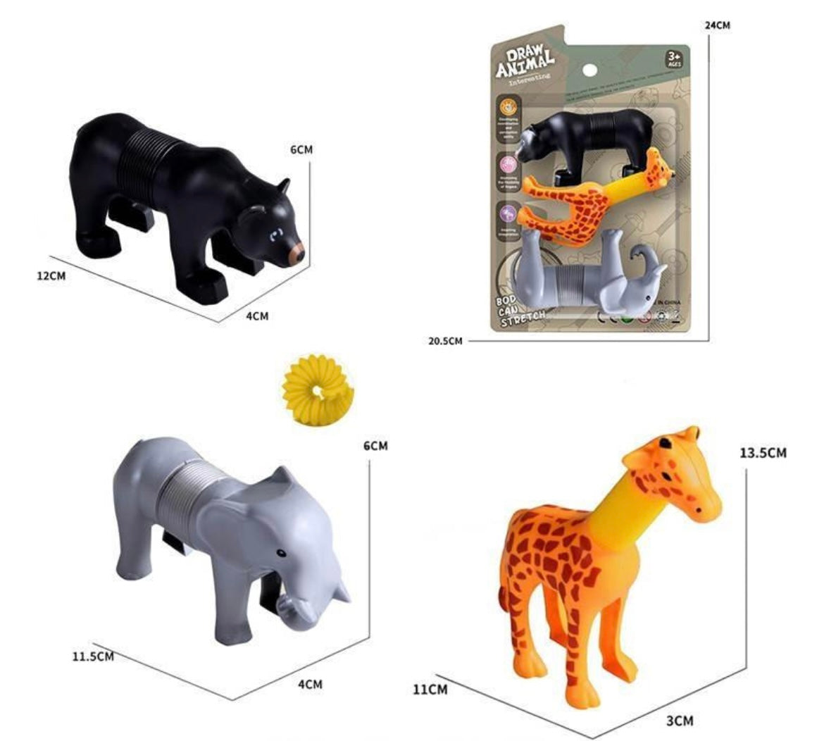 Set de 3 animales estirables
