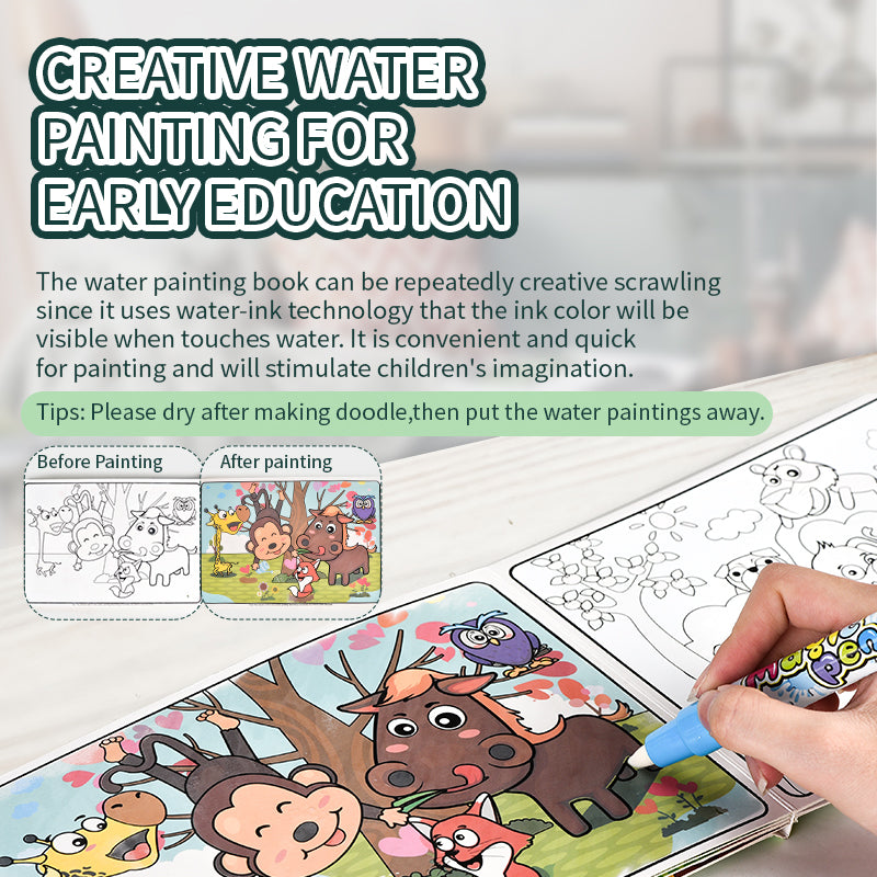Libro para colorear con agua y con imágenes 3D