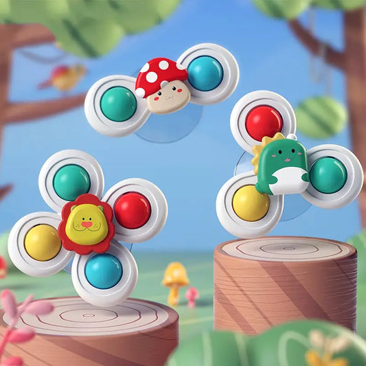 Set de 3 spinners con ventosa