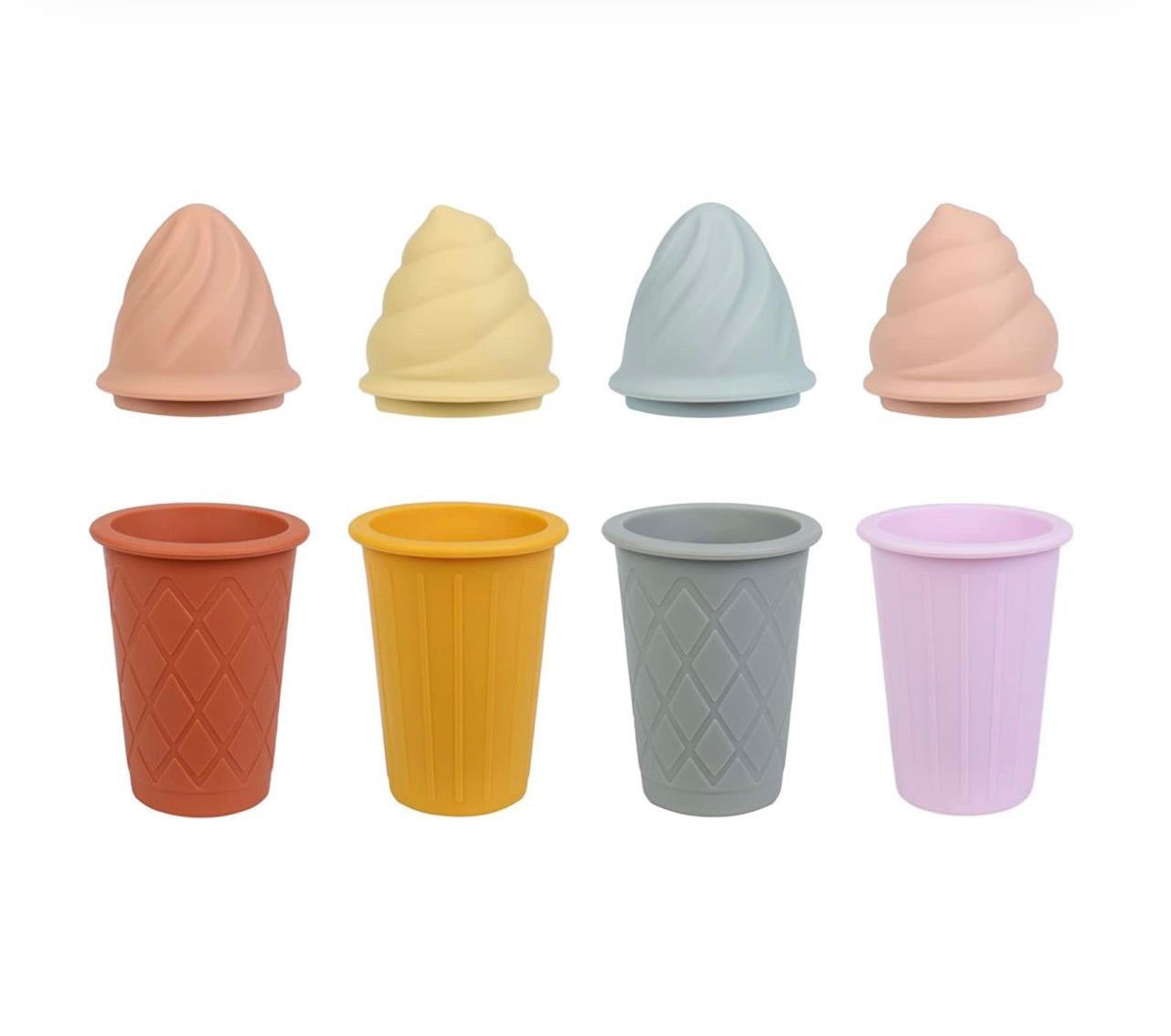 Set de helados x4 de silicona