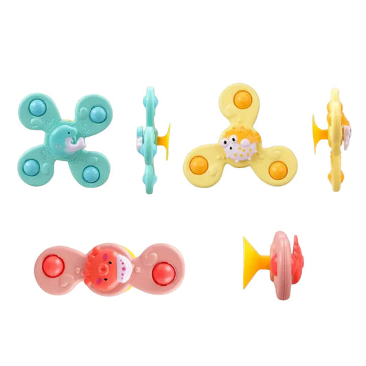 Set 3 Spinner Giratorios Con Ventosa Resistentes al Agua